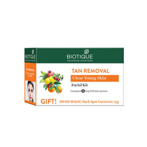 Buy Biotique Tan Removal Clear young skin Facial kit (65 gm) - Purplle