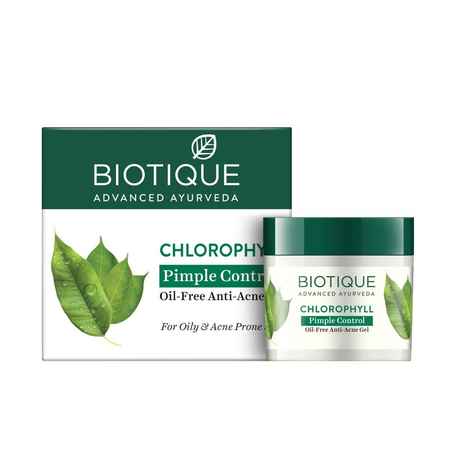 Buy Biotique Chlorophyll Pimple Control Oil Free Anti Acne Gel 50 gm - Purplle