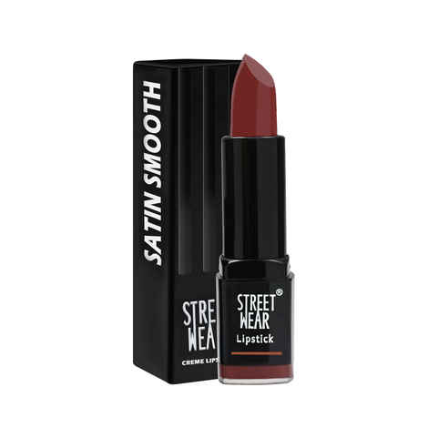 Buy STREET WEAR® Satin Smooth Lipstick -WINE FESTIVAL (Plum) - 4.2 gms - Longwear Creme Lipstick, Moisturizing, Creamy Formuation, 100% Color payoff, Enriched with Aloe vera, Vitamin E and Shea Butter - Purplle