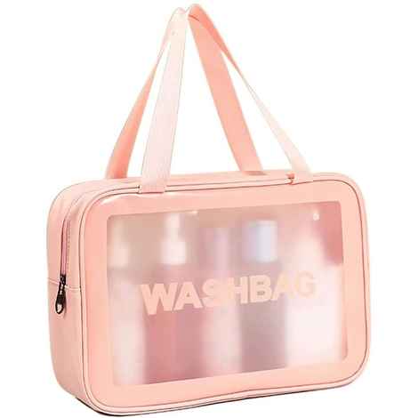 House of Quirk Clear Toiletry Bag, Wash Make Up Bag PVC Waterproof