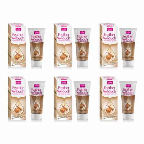 Buy VI-JOHN Women Feather Touch Sandal & Aloevera Hair Removal Cream 40g Each -(Pack of 6) - Purplle