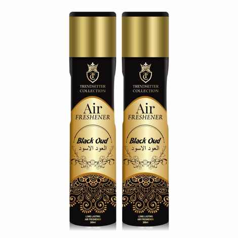 Buy Trendsetter Collection Freshener Spray Black Oud for Home and Office with Long Lasting Fragrance 300ml Each (Pack of2) - Purplle