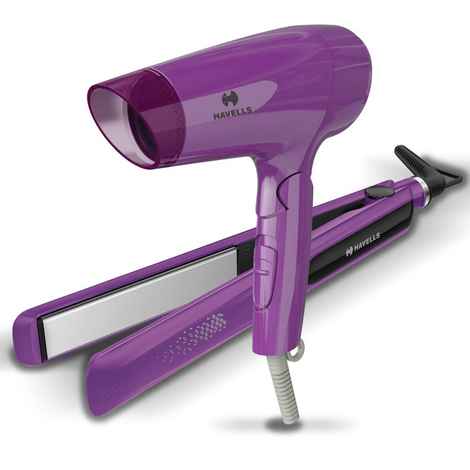 Buy Havells HC4025 Limited Edition Styling Pack Combo (Dryer + Straightener) (Purple) - 2 Pcs - Purplle