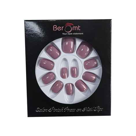 Buy BEROMT PREMIUM GLOSSY NAILS - 446 (NAIL KIT INCLUDED) - Purplle