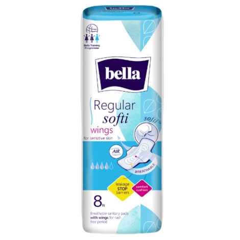 Buy Bella Regular Softi Sanitary Pads 8 Pcs - Purplle