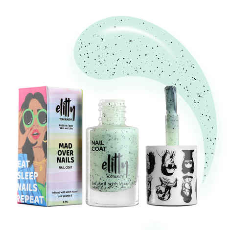 Buy Elitty Mad Over Nails, 12 Toxin Free, Infused with Witch Hazel, Vegan & Cruelty Free, Glossy -Peace Out (Mint Cookie) - Purplle