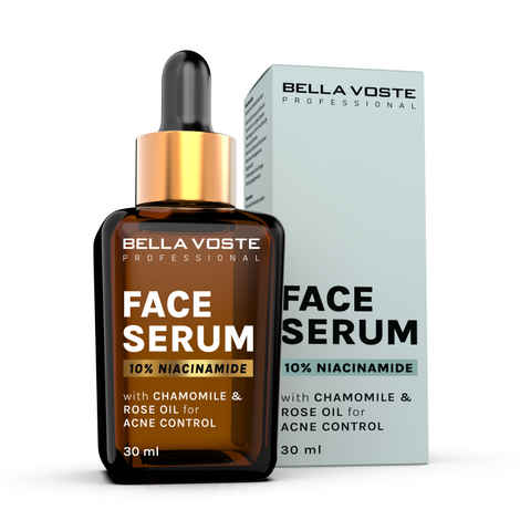 Buy Bella voste Professional 10% NIACINAMIDE Face Serum with CHAMOMILE & ROSE OIL for ACNE CONTROL - 30 ml - Purplle