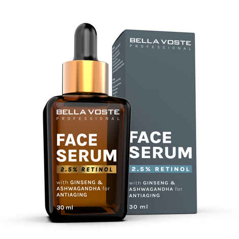 Buy Bella voste Professional 2.5% RETINOL Face Serum with GINSENG & ASHWAGANDHA for ANTIAGING - 30 ml - Purplle
