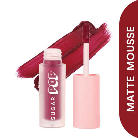 Buy SUGAR POP Matte Mousse - 04 Red Velvet (Red) - 3.2 ml - Ultra-creamy, Rich Pigment, Water-resistant, Lightweight, Lasts up to 8 to 10 hours l Liquid Lipstick - Purplle
