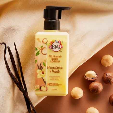 Buy Buds & Berries Fruit Nourish Macadamia Vanilla Body Lotion, Rich Moisturisation Normal to Dry skin, No Paraben - 240 ml - Purplle