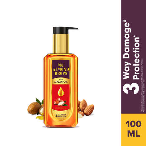 Buy Bajaj Almond Drops Almond Drops Hair Oil with Argan 100ml - Purplle