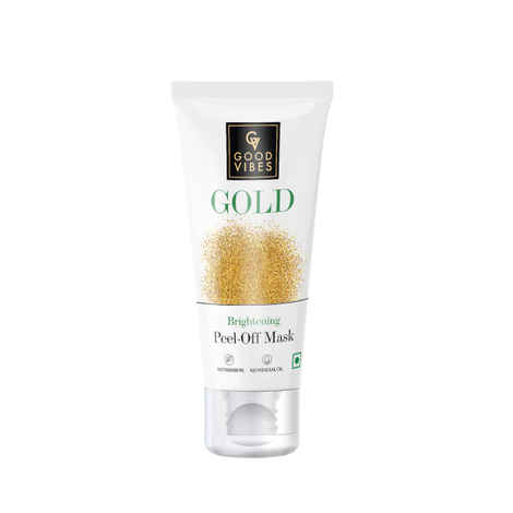 Buy Good Vibes Gold Brightening Peel Off Mask | Anti-Bacterial, Removes Acne| No Parabens, No Sulphates, No Mineral Oil, No Animal Testing (50 gm) - Purplle