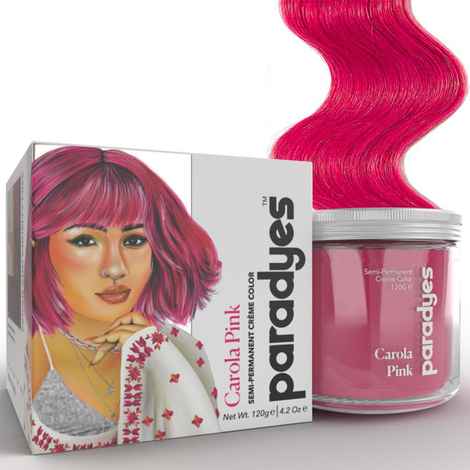 Buy Paradyes Ammonia Free Carola Pink Semi-permanent Hair Color jar only (120 gm) - Purplle