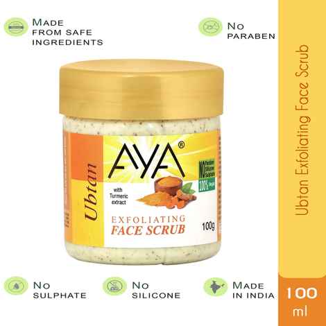 AYA Ubtan Exfoliating Face Scrub, 100 ml | No Paraben, No Silicone, No Sulphate |