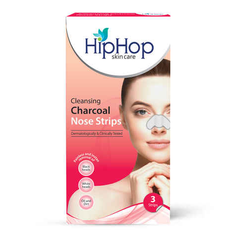 Buy HipHop Skincare Cleansing Charcoal Nose Strips for Women - Blackhead Remover & Pore Cleanser (3 Strips) - Purplle