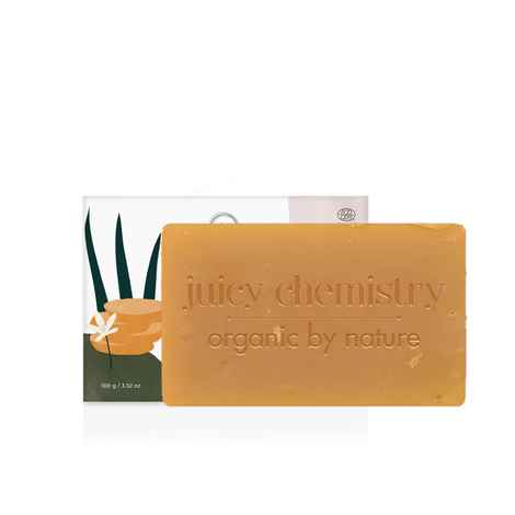 Buy Juicy Chemistry Carrot, Rosehip & Neroli Soap for Pigmentation & Scarring, 100 gms - Certified Organic Cold Processed Soap for Face & Body, Vegan & Cruelty free - Purplle