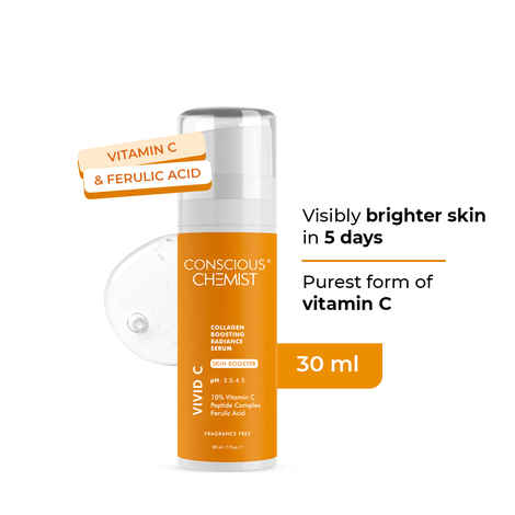 Buy Conscious Chemist 10% Vitamin C Serum | 30 ml | Serum For Glowing Skin, Vitamin C Serum For Oily Skin, Anti Aging Serum with Ferulic Acid, Dark Circles & Fine Lines, Serum For Men & Women - Purplle