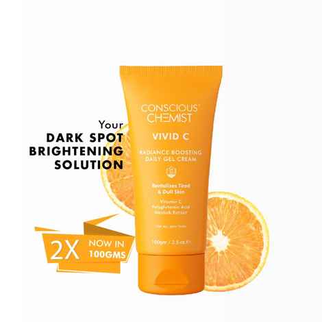 Buy Conscious Chemist Vivid C Cream with SPF30 PA+++ | 100 gm | Vitamin C Brightening Moisturizer, Face Cream for Men & Women, Daily Gel with Polyglutamic Acid for Healthy & Bright Skin, All Skin Types - Purplle