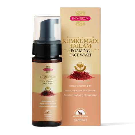 Buy Inveda Kumkumadi Tailam Foaming Face Wash, 150 ml - Purplle