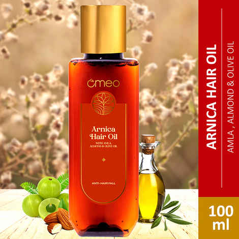 Buy Omeo Pure and Natural Arnica Jaborandi Hair Oil, 100% Herbal Extract, Reduces Hair Fall, Promotes Hair Growth and Strong Hair- For Male and Female, 100 ml - Purplle