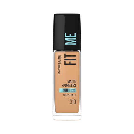 Buy Maybelline New York Fit Me Matte+Poreless Liquid Foundation 16H Oil Control  - 310 Sun Beige, 30 ml - Purplle