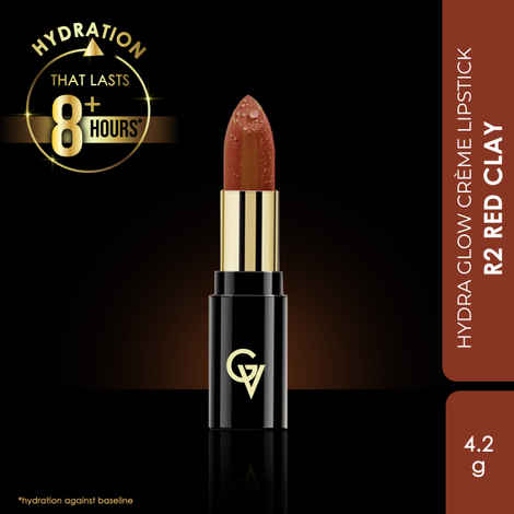 Buy Good Vibes HydraGlow Creme Lipstick | Avocado Oil & Vitamin E | Red Clay (R2) - (4.2 gm) - Purplle