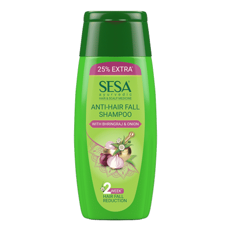 Buy Sesa Ayurvedic Anti-Hair Fall Shampoo - Bhringraj, Onion & 6 Ayurvedic Herbs - Control Hair Fall in 2 Weeks 200 ml - Purplle