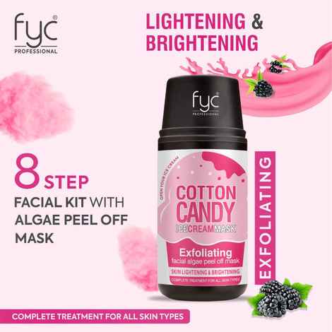 Buy FYC Professional Cotton Candy Ice Cream Mask for Skin Lightening & Brightening Facial Kit (75 gm + 85 ml) - 160 gm - Purplle