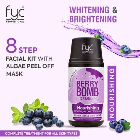 Buy FYC Professional Berry Bomb Ice Cream Mask for Skin Lightening & Brightening Facial Kit (75 gm + 85 ml) - 160 gm - Purplle
