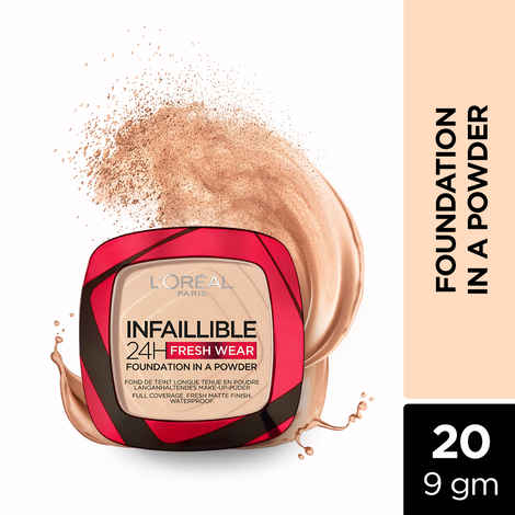 Buy L'Oreal Paris Infallible 24H Fresh Wear Foundation, 20 COOL ROSE, Powder, 9 gm - Purplle