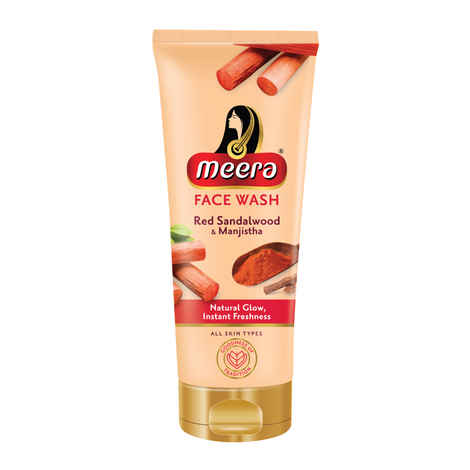 Buy Meera Red Sandalwood & Manjistha Face Wash, For Natural Glow & Instant Freshness, All Skin Types, 100g - Purplle