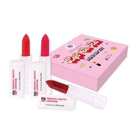 Buy Myglamm Popxo Makeup - Mini Lip Kit-Left On Red-10g - Purplle