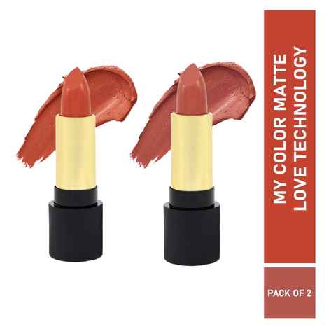 Buy Half N Half Velvet Matte Texture Lipstick My Colour, Ravishing-Nude & Kinda-Sexy, PO2 (7.6 gm) - Purplle