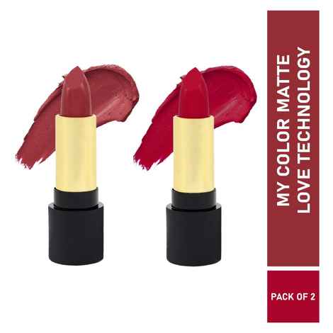 Buy Half N Half Velvet Matte Texture Lipstick My Colour, Hug-Me & Metallic-Maroon, PO2 (7.6 gm) - Purplle