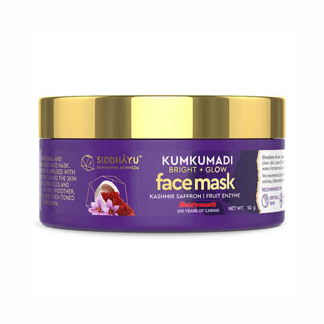 Buy Siddhayu Kumkumadi Bright & Glow face Mask Reduce Dark Spot 50 gm - Purplle