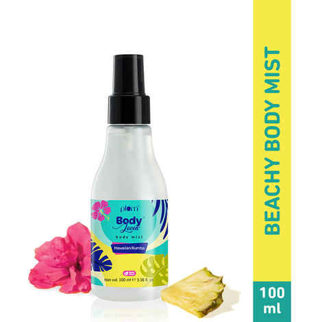 Plum BodyLovin' Hawaiian Rumba Body Mist | Long Lasting Beachy Fragrance For Women & Men With Gardenia & Vanilla | High On Fun | Travel-Friendly Perfume Body Spray 100 ml