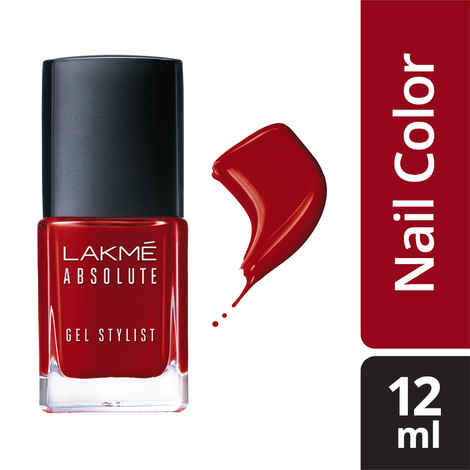 Buy Lakme Absolute Gel Stylist Nail Paint, Fireside (12 ml) - Purplle