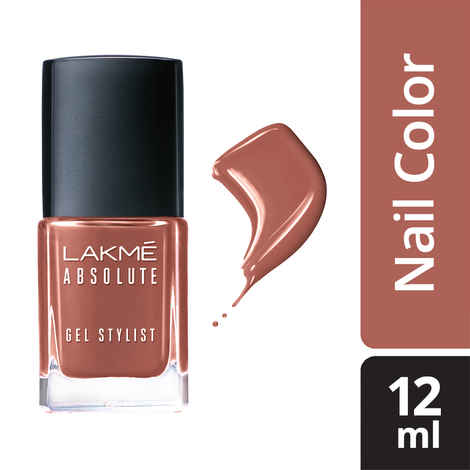 Buy Lakme Absolute Gel Stylist Nail Color, Saddle (12 ml) - Purplle