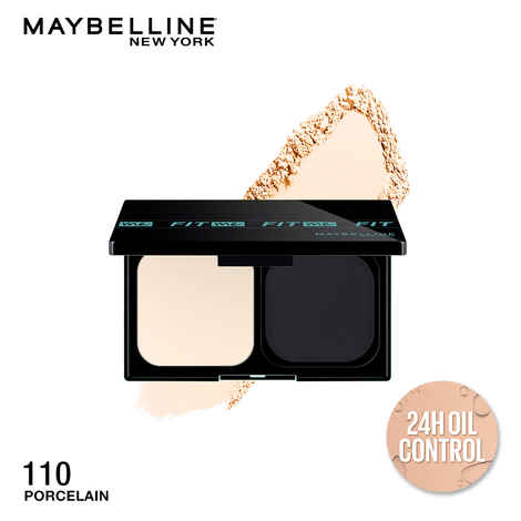Maybelline New York Fit MeA Matte + Poreless Powder Foundation, Shade 110 9 gm