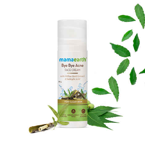 Buy Mamaearth Bye Bye Face Cream For Acne Prone Skin, with Willow Bark Extract & Salicylic Acid For Clear Skin - 30 g - Purplle