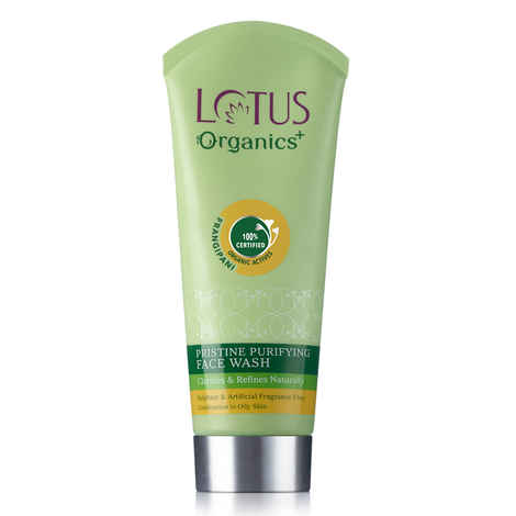 Buy Lotus Organics+ Pristine Purifying Face Wash | pH balanced | Removes Excess Oil | 100 gm - Purplle