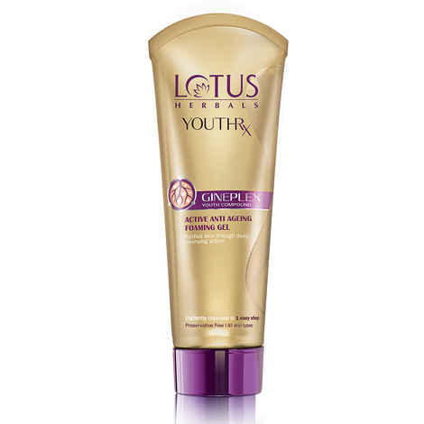 Buy Lotus Herbals Youthrx Active Anti Ageing Foaming Gel Gineplex Youth Compound (50 gm) - Purplle