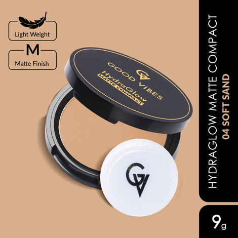 Good Vibes HydraGlow Matte Compact- Soft Sand 04 (9 gm)