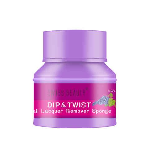 Swiss Beauty Dip & twist Nail Polish Remover - Grape (30 ml)