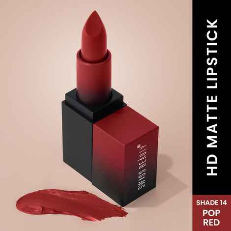 Buy Swiss Beauty HD Matte Lipstick Pop Red 14 (3.5 gm) - Purplle