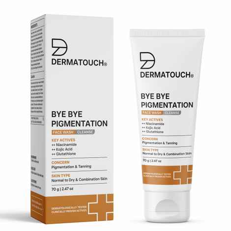 DERMATOUCH Bye Bye Pigmentation Face Wash ||&nbsp;Pigmentation Face Wash&nbsp;for Women/Men with Niacinamide, Kojic Acid, & Glutathione a€“ 70G