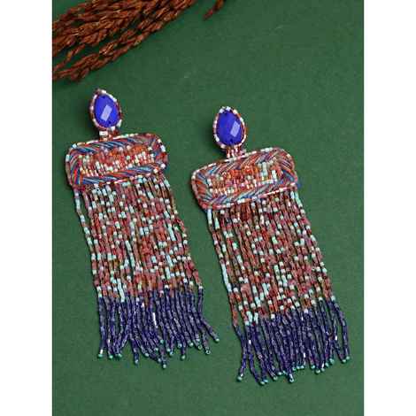 Moedbuille Handwoven Multi Glass Beads Studded Contemporary