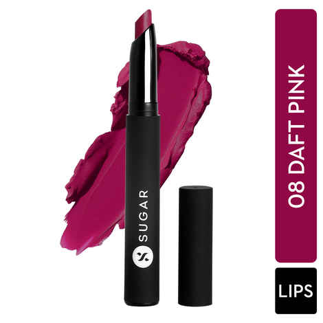 SUGAR Cosmetics Matte Attack Lipstick for Women | Transferproof & Smudgeproof | Lasts upto 12hrs | Enriched With Jojoba Oil | 2 gm - Daft Pink