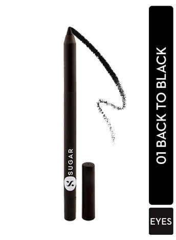 Buy SUGAR Cosmetics Stroke Of Genius Heavy-Duty Kohl with Sharpner | Long Lasting, Smudge Proof & Waterproof Kajal Pencil | Matte Finish | 1.2 gm - 01 Back To Black (Black) - Purplle