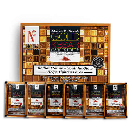 Buy NutriGlow NATURAL'S Advanced Pro Formula Gold Kesar Facial Kit For Radiant Shine, 60 gm - Purplle